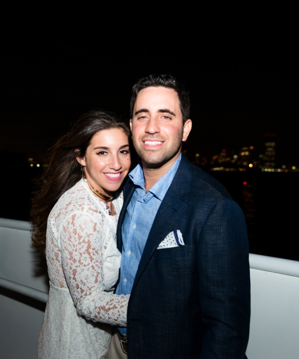 Couple Toasting at Anniversary Yacht Party in Jacksonville FL