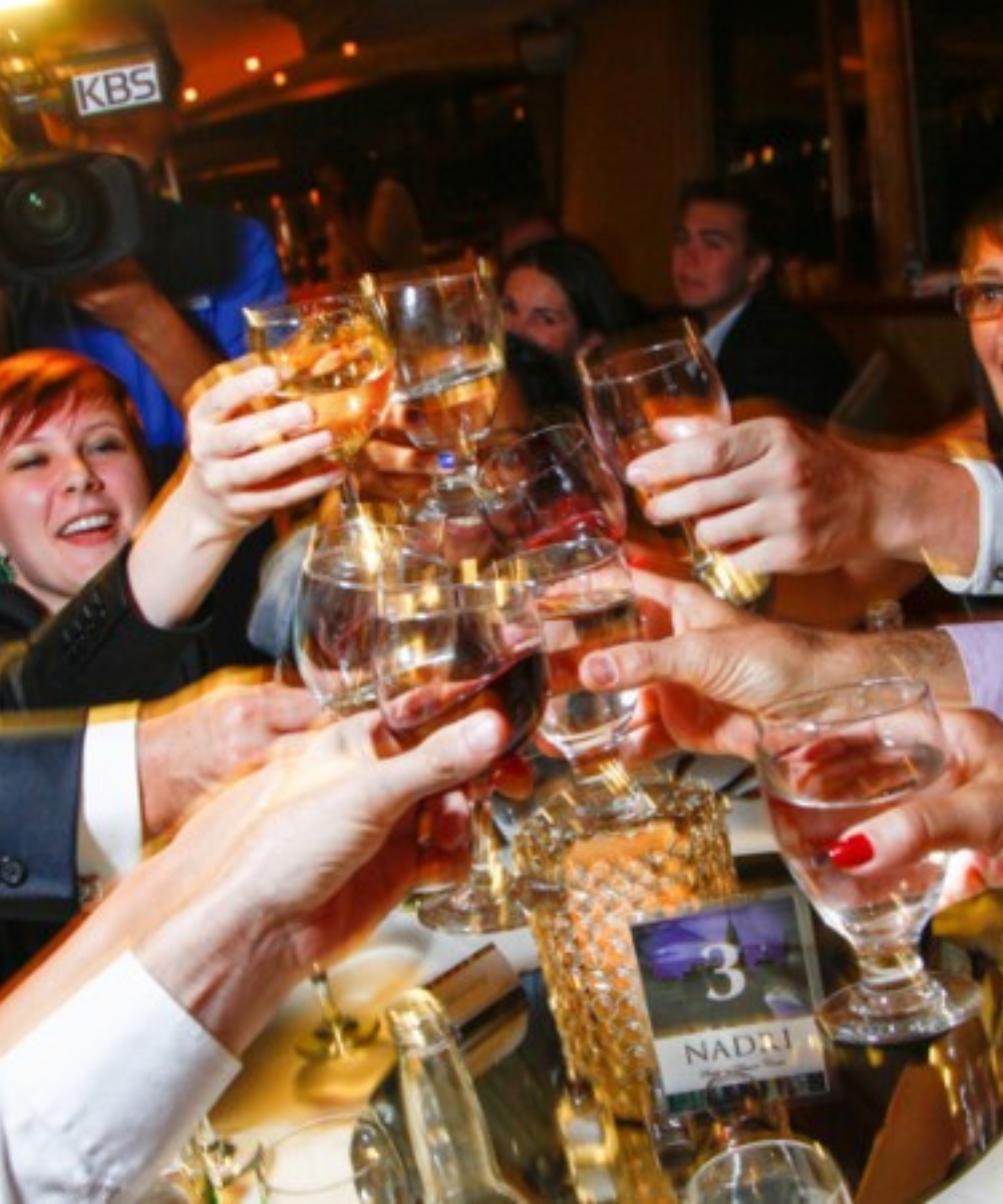 Team Toasting at Corporate Party on Yacht Jacksonville FL