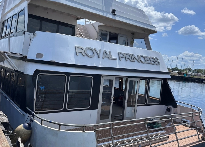 Back of Royal Princess Yacht with Name Displayed – Jacksonville FL