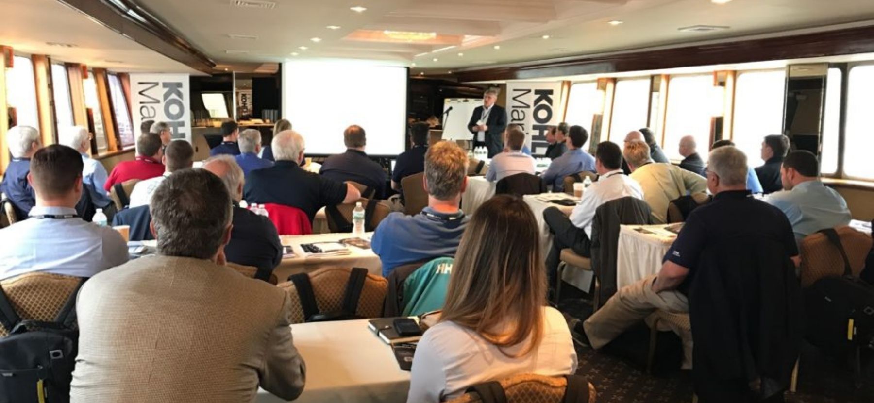 Custom Corporate Event Welcome Setup on Private Yacht FL