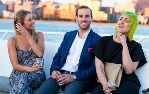 Elegant Outdoor Engagement Party Setup on Yacht Jacksonville FL